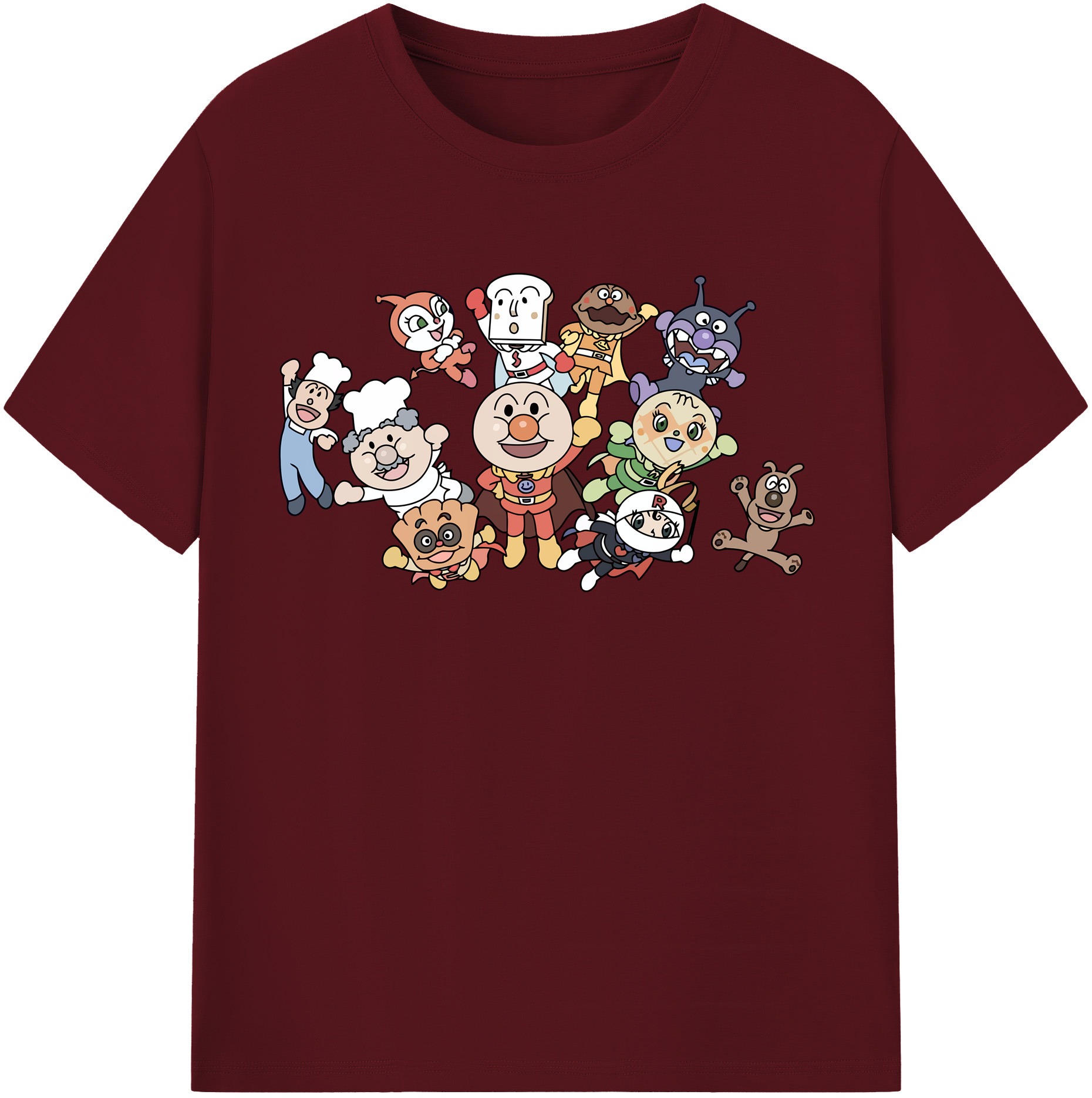 （画像用） アンパンマン Anpanman 綿100％半袖Tシャツ（フロントプリント）